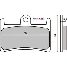 Brzdové obloženie RMS 225101060 organické