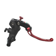 Radial brake master cylinder ACCOSSATO 19 x 18 with folding lever,red