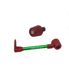 Lever guard ACCOSSATO with green hose and joint left, aluminium