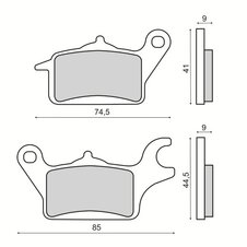 Brzdové obloženie RMS 225103550 predné organické