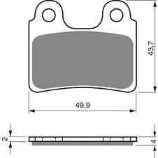 Brzdové obloženie GOLDFREN 168 S33 OFF-ROAD FRONT