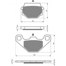Brzdové obloženie GOLDFREN 086 S3