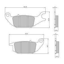 Brzdové obloženie RMS 225103660 zadná homologované organické