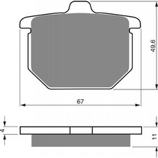 Brzdové obloženie GOLDFREN 080 AD