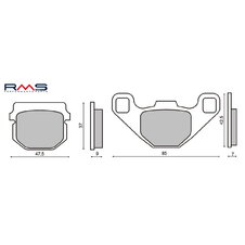 Brzdové obloženie RMS 225100040 organické