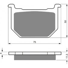 Brzdové obloženie GOLDFREN 075 S3