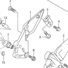 OEM Suzuki - brzdová páka 43111-16G00