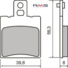 Brzdové obloženie RMS 225102020 organické
