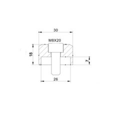 Zrkadlový adaptér PUIG ADAPTER REAR MIRROR HI-TECH IV MOD. KAWASAKI 9584N čierna na koniec tyče
