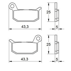 Brzdové obloženie ACCOSSATO AGPA159 OR