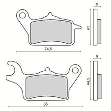Brzdové obloženie RMS 225103560 predné organické