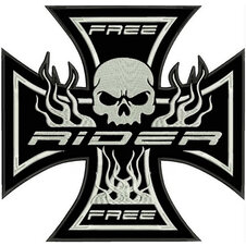 Nášivka Free Rider biela