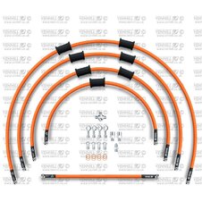 ŠTANDART -predok -sada Venhill POWERHOSEPLUS YAM-9001FS-OR (5 hadíc v sade) oranžové hadice, nerezové koncovky
