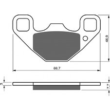 Brzdové obloženie GOLDFREN 337 S33 OFF-ROAD Zadná