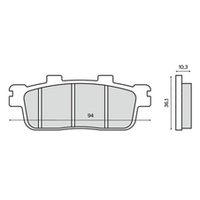 Brzdové obloženie RMS 225103230 organické