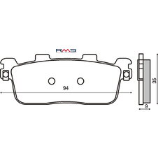 Brzdové obloženie RMS 225102740 organické
