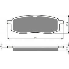 Brzdové obloženie GOLDFREN 043 S3