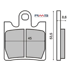 Brzdové obloženie RMS 225100380 organické