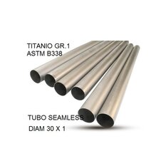 Titanium seamless Gr.1 TUBE AISI Tig GPR TU.T.1 Brushed Stainless steel L.100cm D.30mm x 1mm