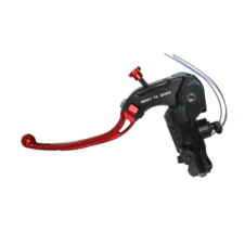 Clutch master cylinder ready to brake ACCOSSATO 16x16 with red folding lever (nut + lever)