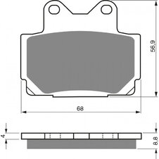 Brzdové obloženie GOLDFREN 067 S33 STREET Zadná