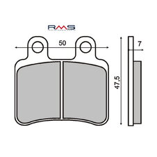 Brzdové obloženie RMS 225102810 organické