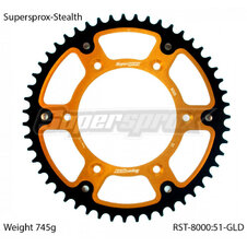 Reťazová rozeta SUPERSPROX STEALTH RST-8000:51-GLD zlatá 51T, 520