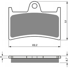 Brzdové obloženie GOLDFREN 070 S3