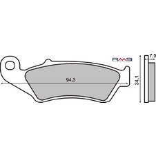 Brzdové obloženie RMS 225100920 organické