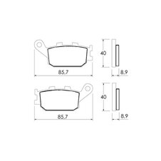 Brzdové obloženie ACCOSSATO AGPP155 OR