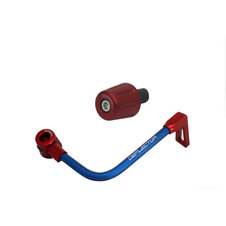 Lever guard ACCOSSATO with blue hose and joint right, aluminium