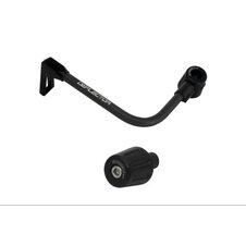 Lever guard ACCOSSATO with black hose and joint left, aluminium