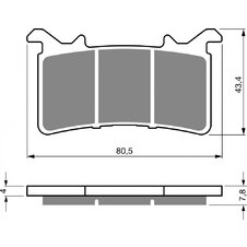Brzdové obloženie GOLDFREN 415 S33 STREET FRONT