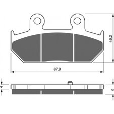 Brzdové obloženie GOLDFREN 265 S3