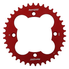 Hliníková reťazová rozeta SUPERSPROX RAL-1350:38-RED červené 38T, 520