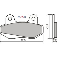 Brzdové obloženie RMS 225102590 organické