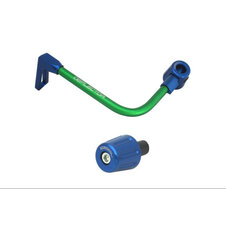 Lever guard ACCOSSATO with green hose and joint left, aluminium